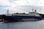 Die Finnforest IMO-Nummer:7528623 Flagge:Schweden Lnge:156.0m Breite:22.0m am Skandinavienkai in Travemnde am 10.09.09