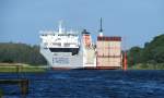 MS Friedrich Russ IMO 9186417, luft traveaufwrts zum Nordlandkai in Lbeck...