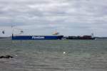 Die Finnlines Fähre „Finnbreeze  auslaufend auf der Kieler Förde. - 20.06.2014