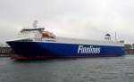 Finnlines Fähre  Finnbreeze  auslaufend Rostock am 18.10.14.