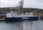 am03.02.2010 noch unter dem Namen Finlandia heute auf dem Mittelmeer unterwegs als  die  SNAV CAMPANIA  ein RoRo-Schiff dies fährt unter der Flagge von Italy (IMO: 8002640, MMSI: 247240400).