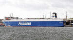 FINNBREEZE (IMO 9468889, Finnlines) am 15.01.2023 beim Skandinavienkai in Lübeck-Travemünde