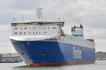 FINNSUN (IMO 9468918, Finnlines) am 09.03.2023 auslaufend Lübeck-Travemünde