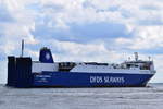 JUTLANDIA SEAWAYS , Fahrzeugtransporter , IMO 9395355 , Baujahr 2010 , 187m × 26.49m , am 08.09.2018 bei der Alten Liebe Cuxhaven 