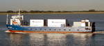 Der 79m lange RoRo Frachter Kugelbake in Bremerhaven am 22.06.19