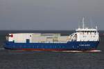 Ro-Ro Frachtschiff KUGELBAKE (IMO 9510747); Datum: 15.09.2026; Aufnahmeort: Elbe/Cuxhaven, Deutschland.