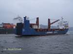 PATRIA (IMO 9159921) am 1.6.2012, Hamburg, in Dock 10 bei Blohm+Voss /  RoRo-LoLo-Container-Schwergutschiff / BRZ 5.825 / Lüa 101,08 m, B 18,7 m, Tg 6,93 m / 1 MAN B&W-Diesel, 6.118 kW, 8.320 PS,