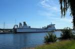 MS STENA FORECASTER IMO 9214678, liegt zur Beladung am Seelandkai in Lbeck-Siems...