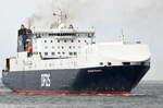 Die SELANDIA SEAWAYS IMO-Nummer:9157284 Flagge:Dänemark Länge:197.0m Breite:26.0m Baujahr:1998 Bauerft:Fincantieri – Cantieri Navali,Ancona Italien vor Cuxhaven am 21.09.23