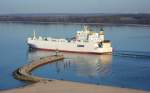 MS  TransReel  IMO 8515893, Baujahr 1987, Lnge: 166m & Breite: 22m, GT: 18773
geht auf Reise nach Halmstad in Schweden... Aufgenommen: 22.03.2012