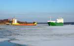 MS Anna Lehmann IMO 9225562 ,luft Steuerbordseits an der Einlaufenden MIDAS Richtung Ostsee.