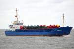 Die Andrina F IMO-Nummer:8919221 Flagge:Antigua und Barbuda Lnge:81.0m Breite:11.0m Baujahr:1990 Bauwerft:Arminiuswerft,Bodenwerder Deutschland vor Cuxhaven am 15.07.12