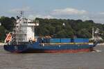Frachtschiff ARINA (IMO 9173446); Datum: 10.08.2025; Aufnahmeort: Elbe/Hafen Hamburg, Deutschland.