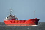 Die ANOUK ,St�ckgut- und Mehrzweckfrachter, IMO-Nummer:9196266 Flagge:Deutschland L�nge:90.0m Breite:13.0m Baujahr:2000 Bauwerft:Barkmeijer Stroobos,Stroobos Niederlande vor der Alten Liebe Cuxhaven am 25.06.26