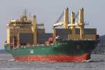 Frachtschiff AAL PUSAN (IMO 9498389); Datum: 26.08.2026; Aufnahmeort: Elbe/Hafen Hamburg, Deutschland.