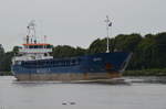 Die Butes IMO-Nummer:9409637 Flagge:Liberia Länge:90.0m Breite:12.0m Baujahr:2010 am 26.08.17 im Nord-Ostsee-Kanal an der Weiche Fischerhütte aufgenommen.