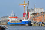 BALTIC CARRIER (IMO: 9138197, MMSI: 236038000) am 08.04.2020 im Hafen von Lübeck