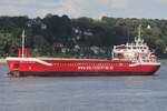 Frachtschiff BALTIC WAVE; Eigner/Betreiber: Baltic Shipping; Aufnahmeort: Elbe/Hafen Hamburg, Deutschland; Datum: 19.07.2025; Info: (IMO 9969508).