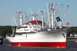 Frachtschiff CAP SAN DIEGO (IMO 5060794) ; Eigner/Betreiber: Stiftung Hamburger Admiralit�t; Datum: 08.05.2026; Aufnahmeort: Elbe/Hafen Hamburg, Deutschland. Das Bild entstand anl�sslich der Einlaufparade zum 837. Hafengeburtstag.