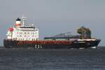 Frachtschiff CSL TRIMNES (IMO 890858); Datum: 15.09.2026; Aufnahmeort: Elbe/Cuxhaven, Deutschland.