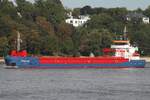 Frachtschiff EEMS EXE (IMO 9195535); Datum: 07.09.2026; Aufnahmeort: Elbe/Hafen Hamburg, Deutschland.