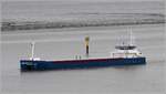 Die 2005 gebaute FLUVIUS TEIGN (IMO 9279020) fährt am 10.07.2017 Höhe Bremerhaven weseraufwärts. Sie ist 82,50 m lang und 12,50 m breit, hat eine GT/BRZ von 2.437 und eine DWT von 3.680 t. Heimathafen ist Bridgetown (Barbados). Frühere Namen: BESTEVAER, OVAR.