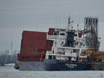 Das Frachtschiff FALKBRIES (IMO: 9006291) war Anfang April 2024 im Hafen von Wismar zu sehen.