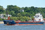 Die FRI KARMSUND St�ckgut- und Mehrzweckfrachter IMO-Nummer:9211066 Flagge:Zypern L�nge:90.0m Breite:13.0m Baujahr:1999 Bauwerft:Pattje Scheepswerf,Waterhuizen Niederlande im Hamburger Hafen