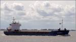 Die 1990 gebaute HAV MARLIN (IMO 9073892) am 13.08.2009 Weser abwrts fahrend. Sie ist 88 m lang, 12,5 m breit und hat eine GT von 1990. Heimathafen ist Nassau (Bahamas). Frhere Namen: FREEPSUM, SAAR GENOA.
