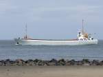 Hannelore (IMO-6602513;L=55;B=9mtr.)begibt sich bei Cuxhaven soeben in die Nordsee;090831