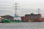 HALLAND (IMO 9436238) am 11.1.2020 im Hafen von Lübeck beim Lehmannkai 1.