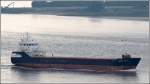 Die 2001 gebaute HANSEATIC TRADER (IMO 9229128) am 20.08.2007 Weser abwrts fahrend. Sie ist 89,25 m lang, 13,30 m breit und hat eine GT von 2896. Heimathafen ist St. John's auf Antigua and Barbuda.