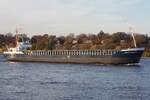 Frachtschiff HENDRIKA MARGARETHA (IMO 9057238); Datum: 06.11.2025; Aufnahmeort: Elbe/Hafen Hamburg, Deutschland.
