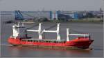 Die 2010 gebaute INDUSTRIAL GRACE (IMO 9424560) trägt ihren neuen Namen am 03.08.2015 auf dem Weg in eine Bremerhavener Werft erst provisorisch am Heck. Frühere Namen waren: BELUGA PROVOCATION, BELUGA STAVANGER, BELUGA HOUSTON, HHL MACAO, MACAO. Dieses auch für Schwergut zugelassene Mehrzweckschiff ist 168,6 m lang und 25,41 m breit, hat eine GT/BRZ von 17.634 und eine DWT von 19.366 t. Heimathafen ist Monrovia (Liberia).