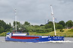 Die Jeanny IMO-Nummer:8135459 Flagge:Niederlande Länge:67.0m Breite:8.0m Baujahr:1970 Bauwerft:Bijlsma Wartena,Wartena Niederlande am 15.07.16 im Nord-Ostsee-Kanal bei Rendsburg.