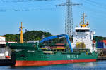 JUTLAND (IMO 9277345) am 15.06.2020 im Hafen von Lübeck, Lehmannkai 1