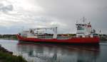 Das Frachtschiff  Kristian With Heimathafen Trondheim gesehen am 04.07.2012 bei Brnnysund.