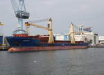 Am Nachmittag des 19.07.2019 lag der Frachter Karkloe an der der MV-Werft in Warnemünde.