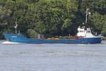 Frachtschiff KNUDSH�RN (IMO 6825218) ; Datum: 01.06.2026; Aufnahmeort: Elbe/Hafen Hamburg, Deutschland. (Internat. Suchbegriff: KNUDSHOERN )