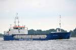 Die Lady Clara IMO-Nummer:9375800 Flagge:Antigua und Barbuda Lnge:88.0m Breite:12.0m Baujahr:2007 Bauwerft:Slovenske Lodenice,Komarno Slowakei aus Hamburg auslaufend vor Schulau Wedel am 20.06.12