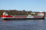 Frachtschiff MAXIMA (IMO 9882061); Datum: 07.04.2026; Aufnahmeort: Elbe/Hafen Hamburg, Deutschland.