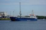 MS PELEUS IMO 9409613, kommt mit einer Ladung Dnger aus Portugal die Trave aufwrts, hier Hhe Lbeck-Konstinkai...  Aufgenommen: 18.6.2012