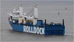 Die 2016 gebaute ROLLDOCK SKY (IMO 9404716) passiert Bremerhaven, um Nordenham anzusteuern. Sie ist 140,67 m lang und 24,03 m breit, hat eine GT/BRZ von 12.802 und eine DWT von 6.885 t. Es handelt sich um ein wahres Mehrzweckschiff, dass teilweise abgesenkt werden kann und sowohl über bordeigene Krane als auch eine RoRo-Rampe verfügt. Die DOLLDOCK SKY kann sowohl bis zu 832 TEU aber auch Fahrzeuge transportieren und ist für Schwerlasten zugelassen. Heimathafen ist Rotterdam (Niederlande). 11.04.2021