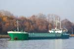 Die Scanlark IMO-Nummer:8505915 Flagge:St.Vincent und die Grenadinen Länge:75.0m Breite:11.0m Baujahr:1985 Bauwerft:Kotter Werft,Haren Ems Deutschland am Bug unter der Grünen Lackierung erkennt man noch den ex Namen Drochtersen aufgenommen am 12.11.11 auf dem Nord-Ostsee-Kanal zwischen Grünental und Fischerhütte.