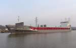 MS SKYLGE IMO 9508809, traveaufwrts in Hhe Lbeck-Siems...