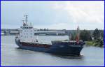 MS SOAVE IMO 8917716, kommt von Travemnde traveaufwrtsmit Kurs Lbeck...