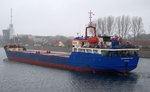 Der Mehrzweckfrachter SORMOVSKIY 3058 am 18.03.16 ausgehend Rostock