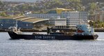 Die Scan Fjord, ein Mehrzewckfrachtschiff, am 05.09.16 vor Trondheim
