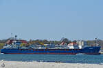 Das Frachtschiff SONORO (IMO: 9199397) macht sich auf den Weg in die Ostsee. (Travemünde, Mai 2023)