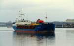 MS VESTVIND IMO 8209743, hat den Liegeplatz bei Nordgetreide in Lbeck-Schlutup verlassen ... Aufgenommen: 2.3.2012